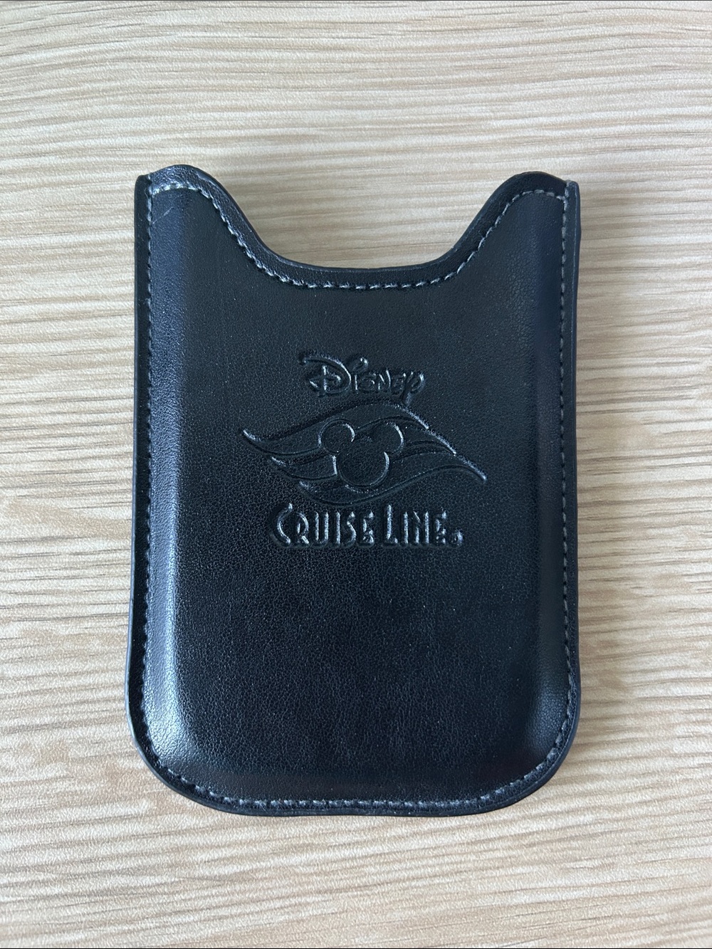 Disney cruise line black Leather Phone Sleeve